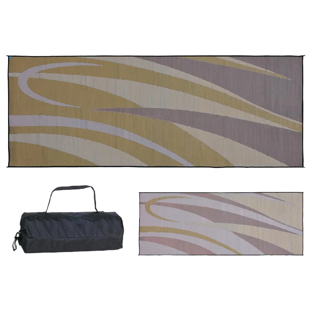 PATIO MAT,8x20 BROWN/GOLD