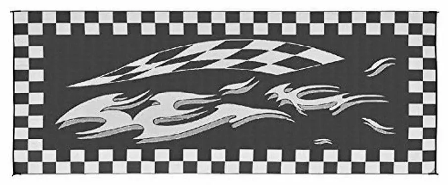 Checkered BLK/Flag mat, 8x20