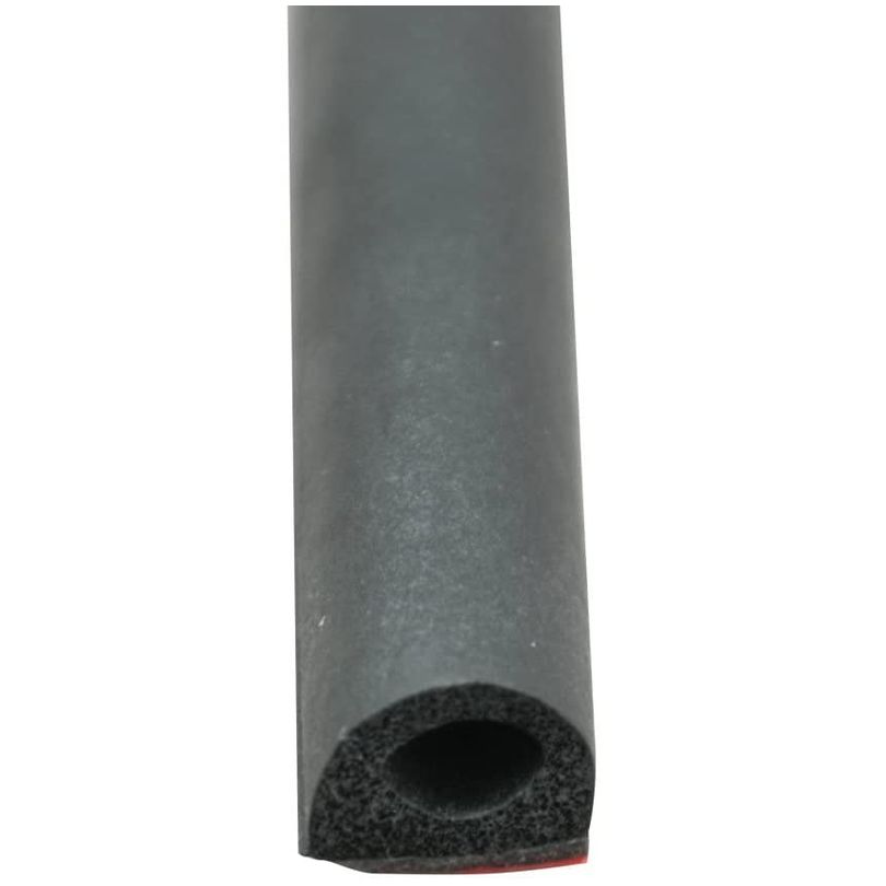 D Seal w/Tape Black - 1/2