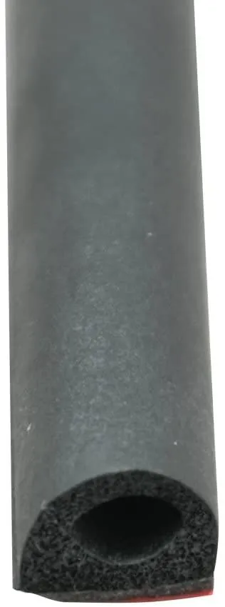 D Seal w/Tape Black - 1/2