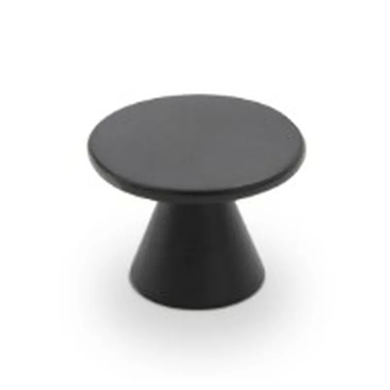 ROUND KNOB -MATTE BLACK  (10PK