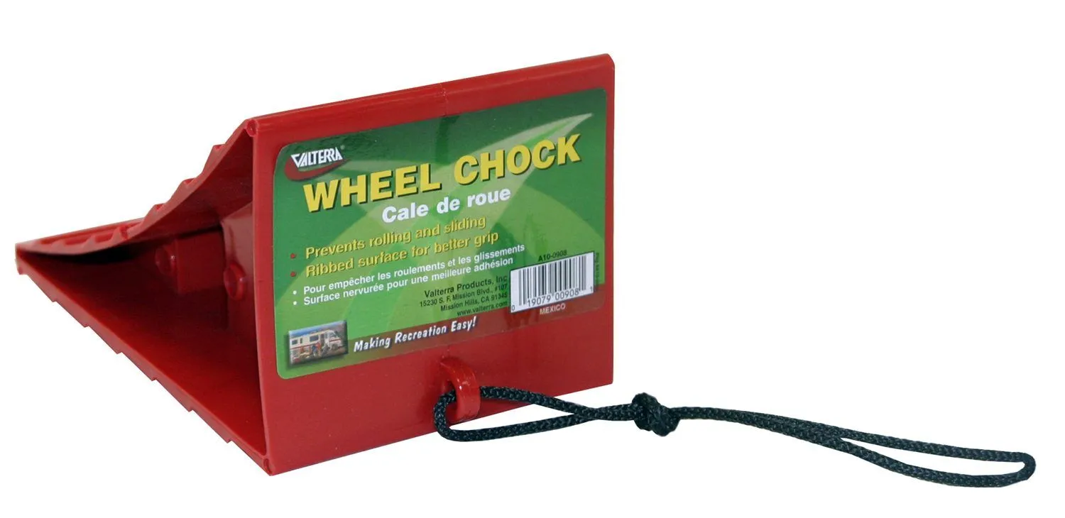 Wheel Chock w/Tether, Red