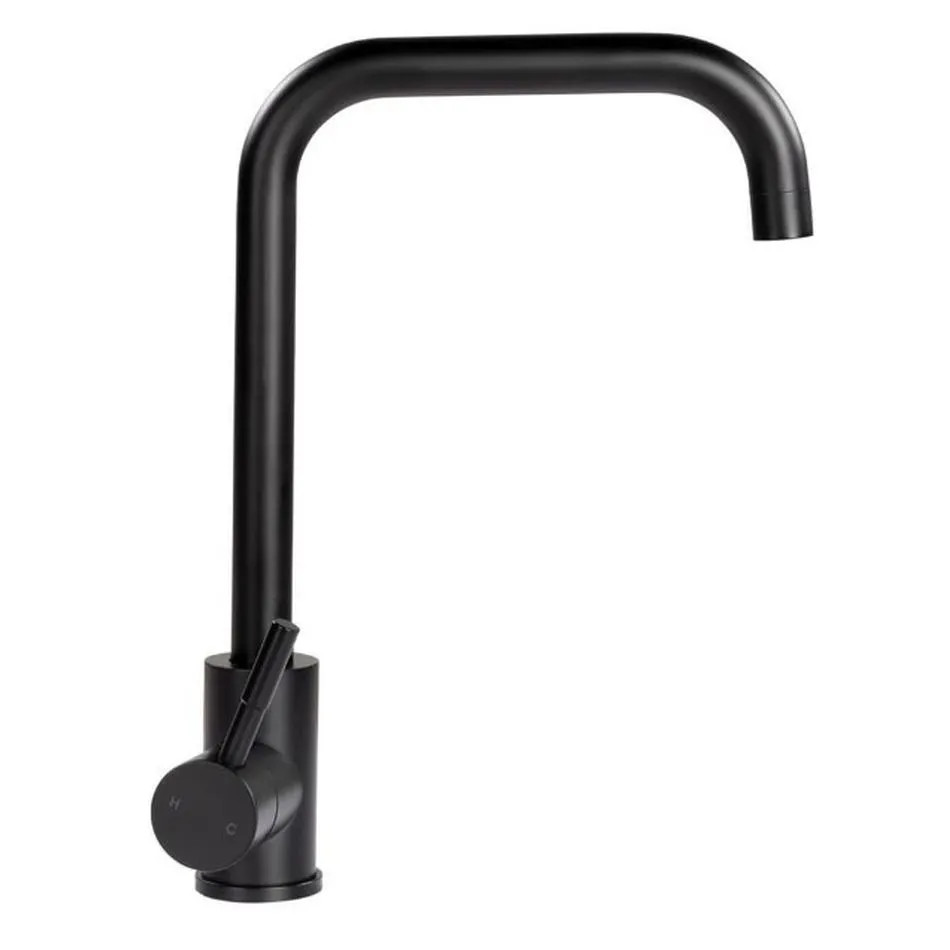 Square Gooseneck Faucet - Blac