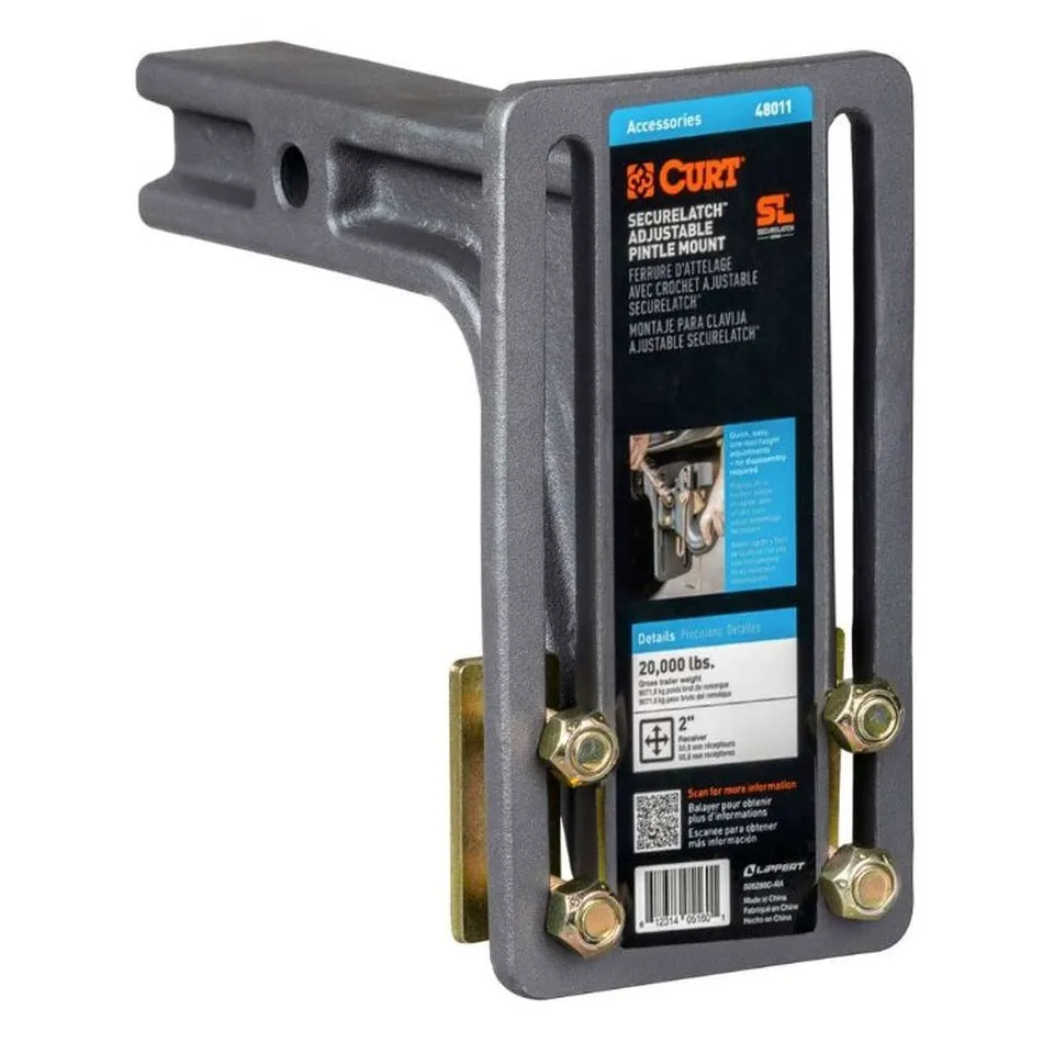 2 ADJUSTABLE SHANK PINTLE