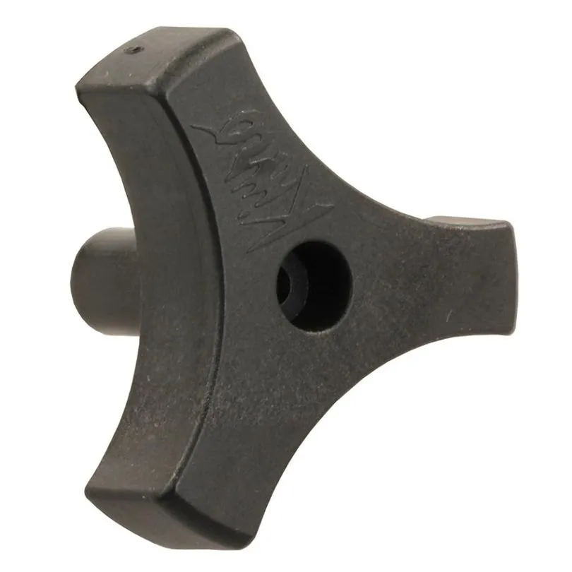 9/16" Tri-Lug Window Knob, Bla