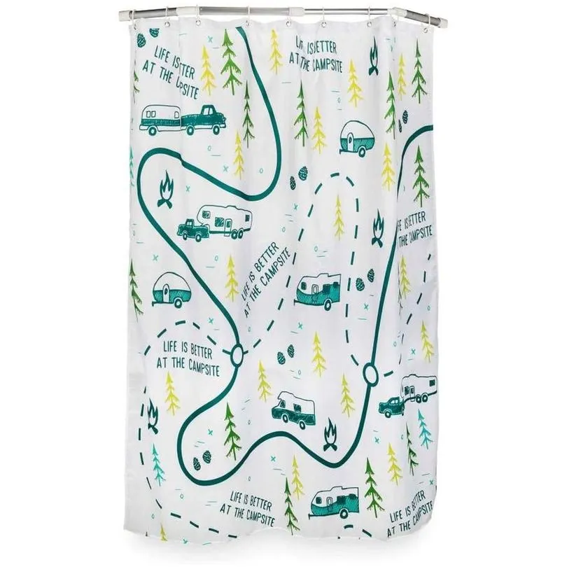 LIBATC Shower Curtain -Map