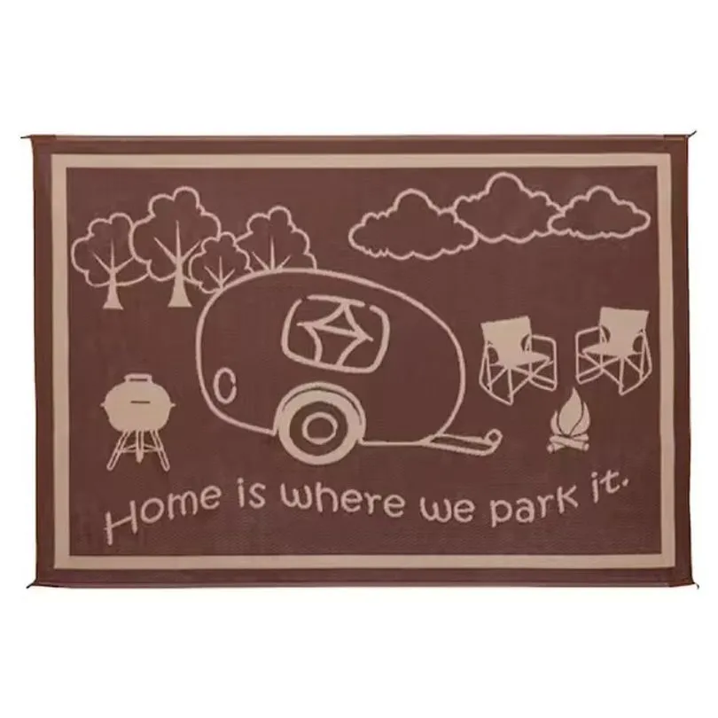 RV Home Mat, BRN/BGE 8x18