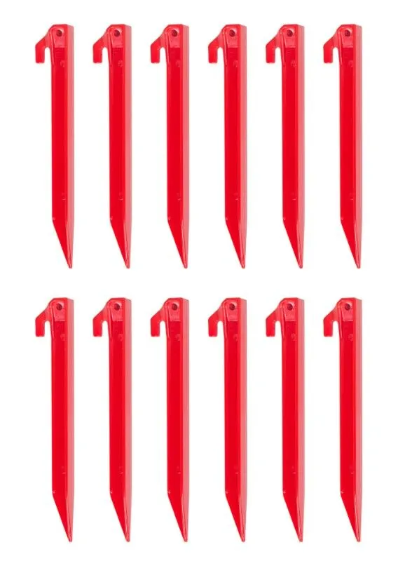 PLASTIC TENT STAKES - 9 IN - 1