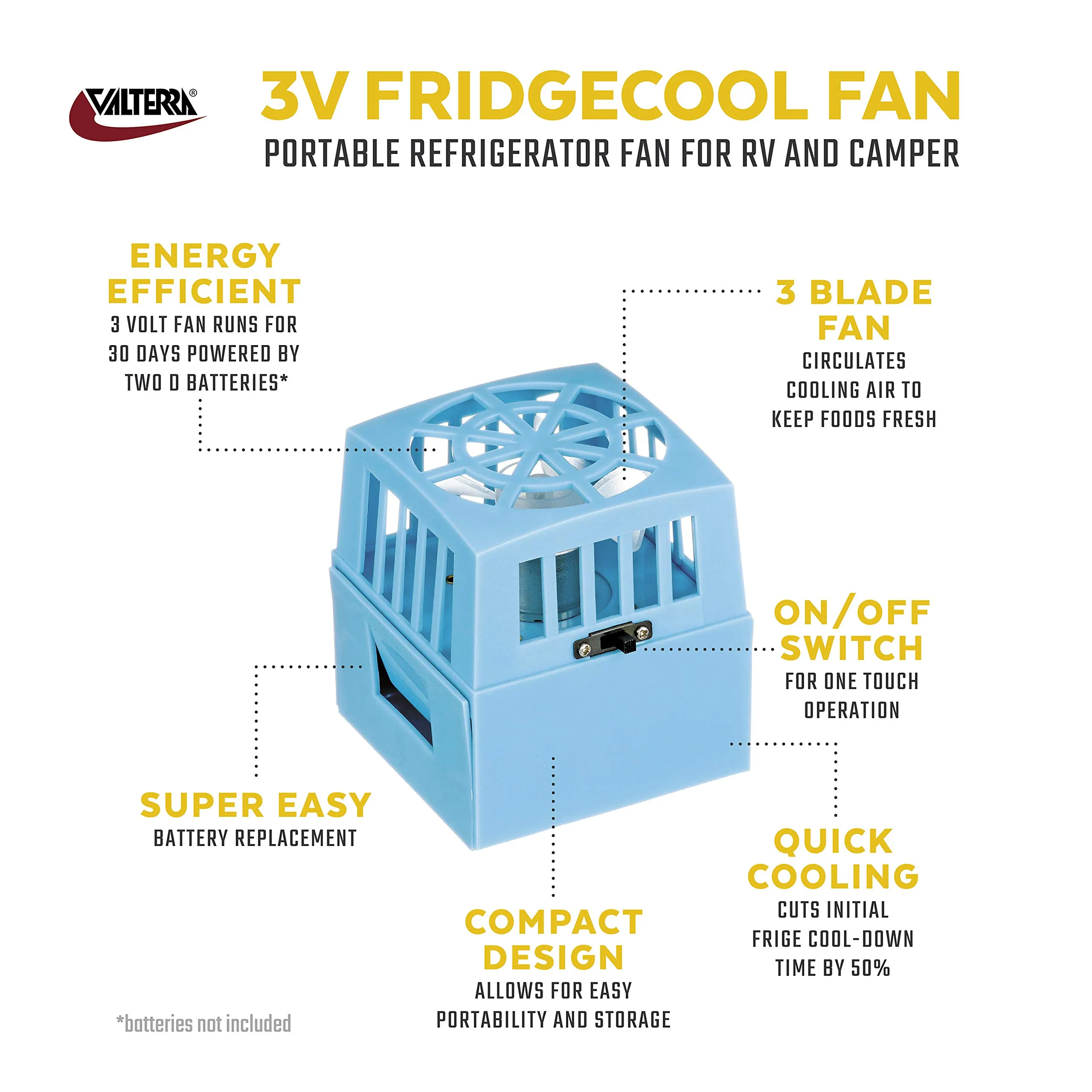 FRIDGEMATE FAN WITH SWITC
