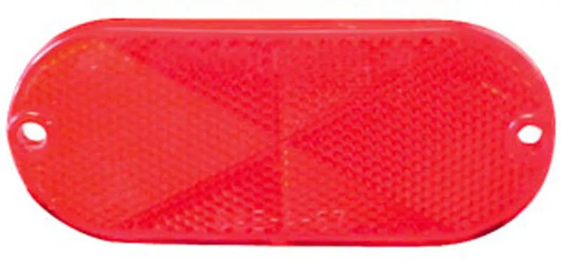 REFLECTOR OBLONG;RED;ADHESIVE