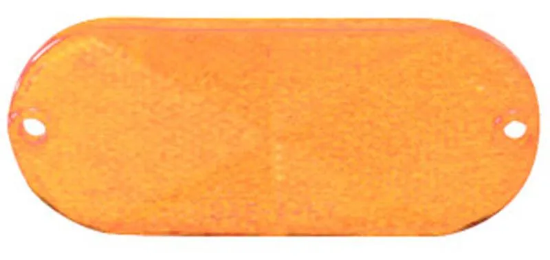 REFLECTOR OBLONG;AMBER;ADHESIV