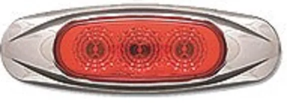 LED MIROFLEX RED STAR W/CHRME