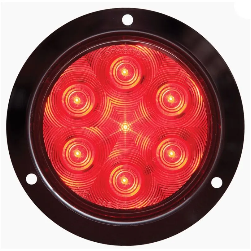 7 LED TAIL LIGHT RND; FLANGE;