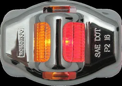 LED AMB/RED M/C FEND CHRM COVR