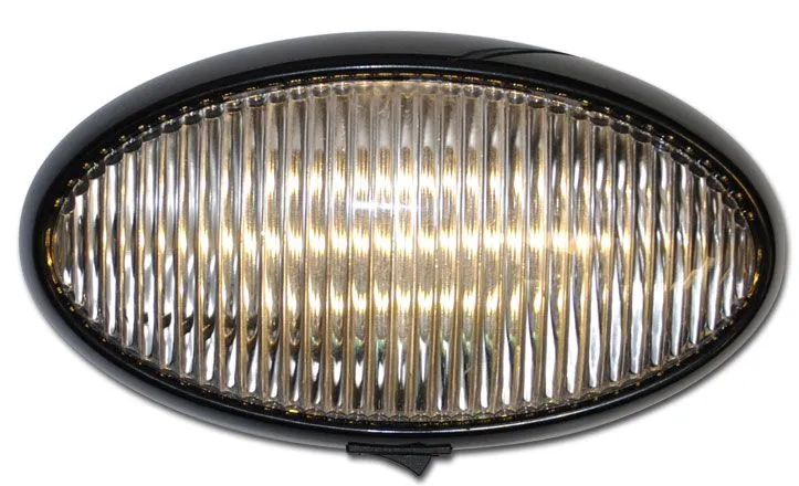 Oval LED RV Porch Light, Black