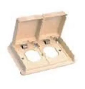 Duplex receptacle. cover ivory