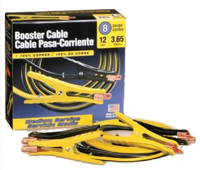 BOOSTER CABLE 8GA 12FT