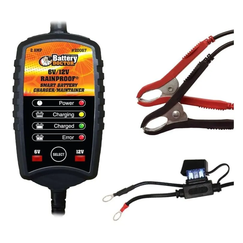 BATTERY DOC 6/12V 2 AMP RAINPR