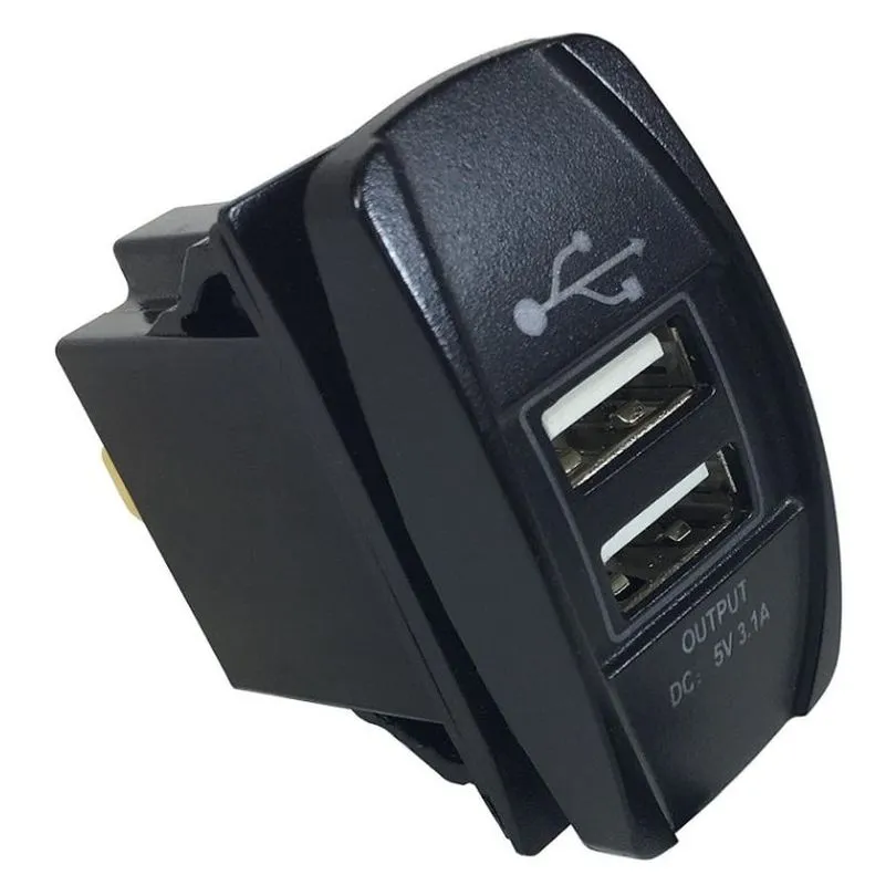 DUAL RECTANGLE USB CHARGE PORT