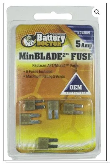 MINBLADE2 FUSE-5A-TAN-EACH-5PC