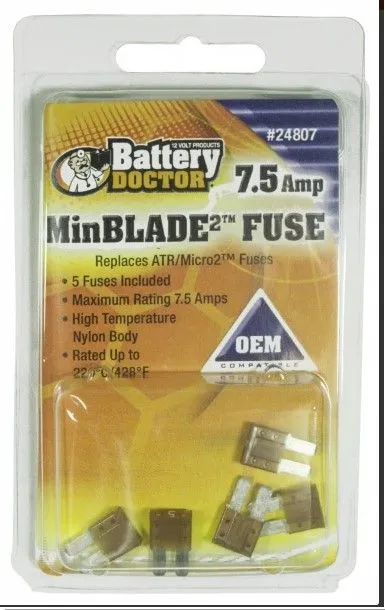 MINBLADE2 FUSE-7.5A-BROWN-5PC
