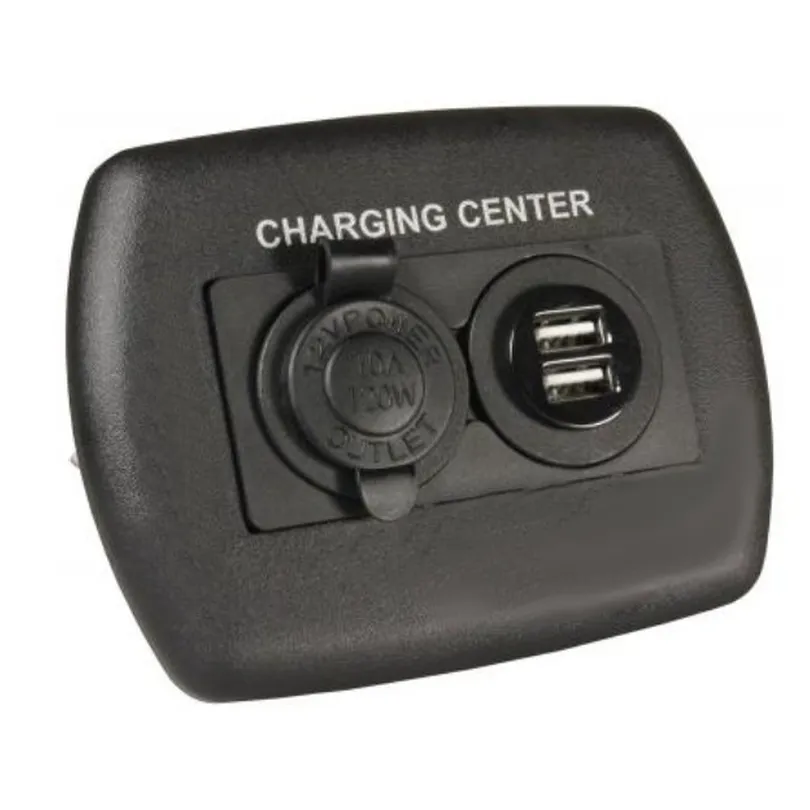 12V/USB Charging Center, Black