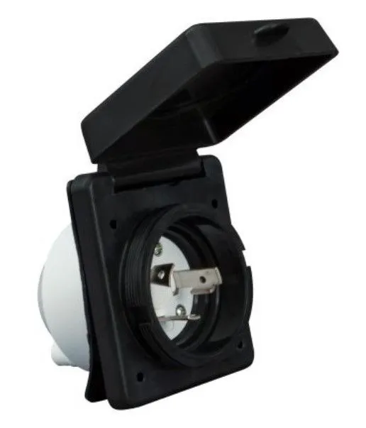 30A Inlet, Black, Carded