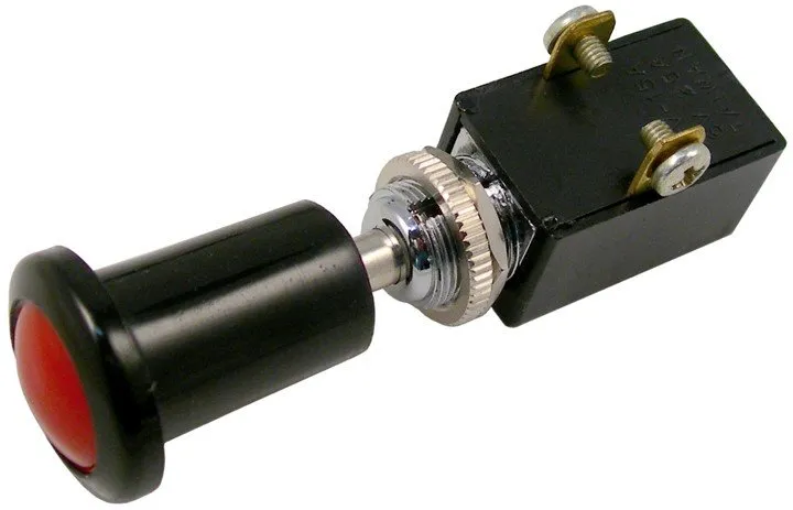 Red Illuminated Push Pull