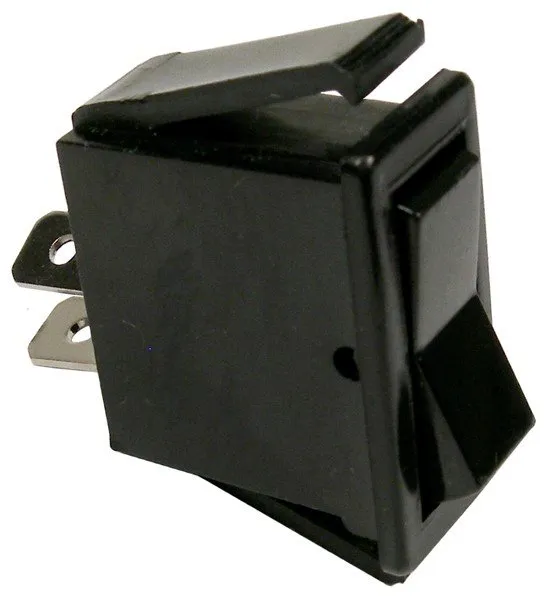 ILLUMINATED SPST ROCKER -BLACK