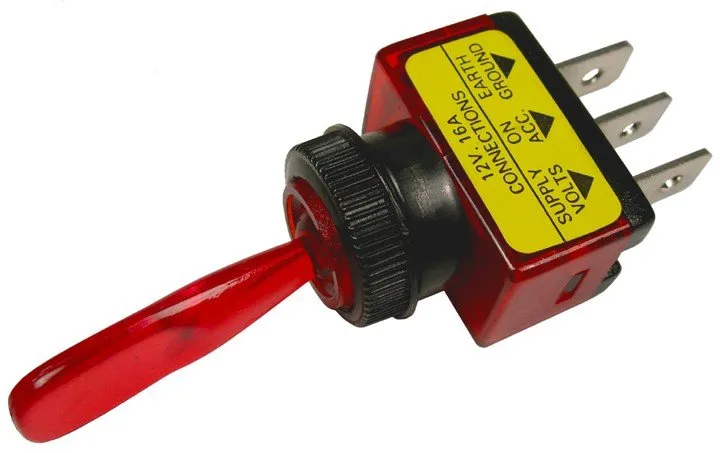 ILLUMINATED SPST TOGGLE -RED