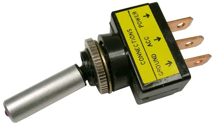 SPST Toggle With Red LED