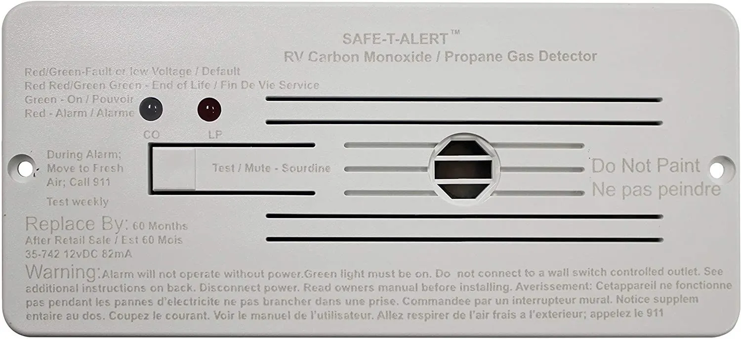 Combo CO2/LP Alarm-Wht Flsh Mn
