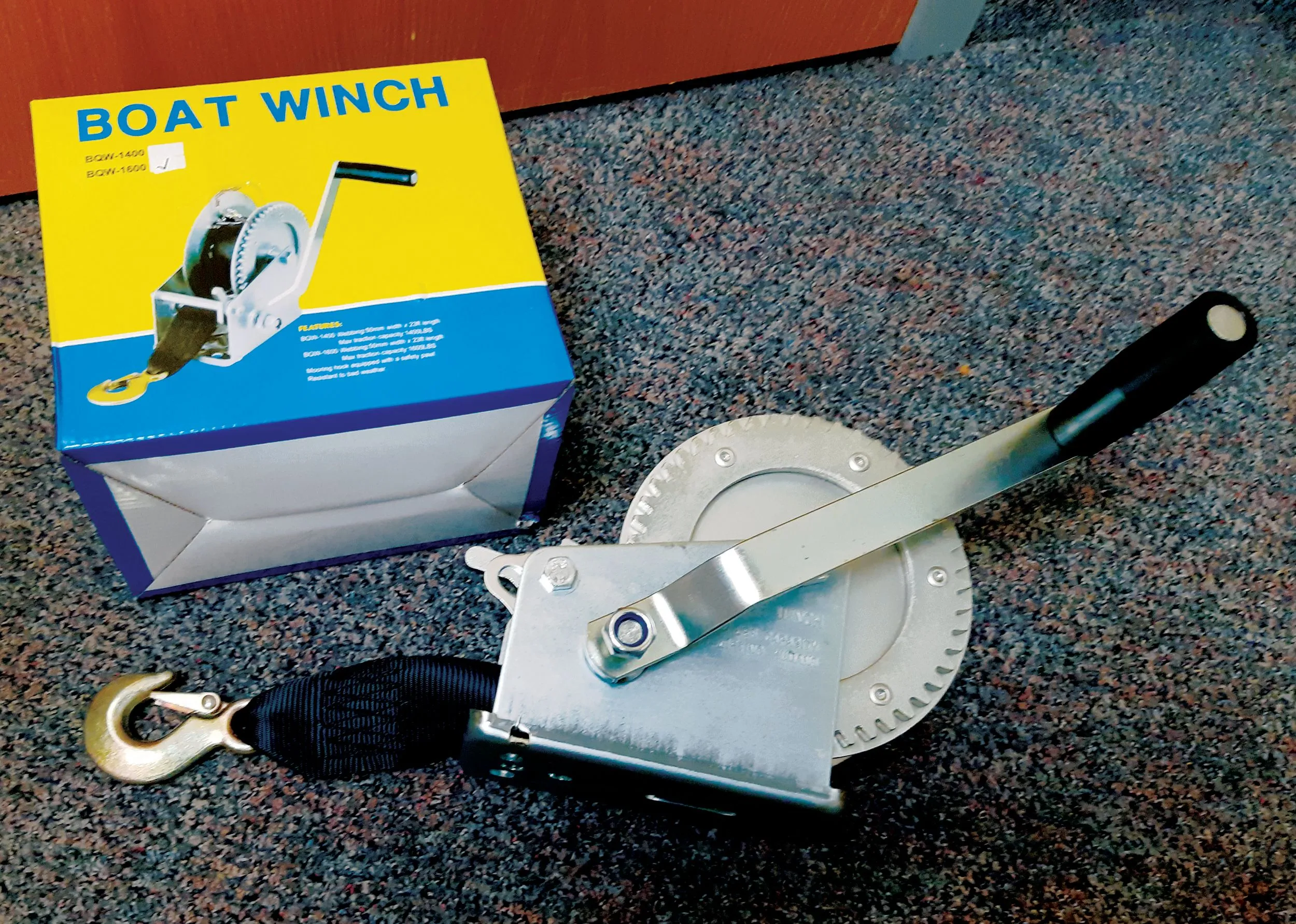 Hand winch 16K w/strap