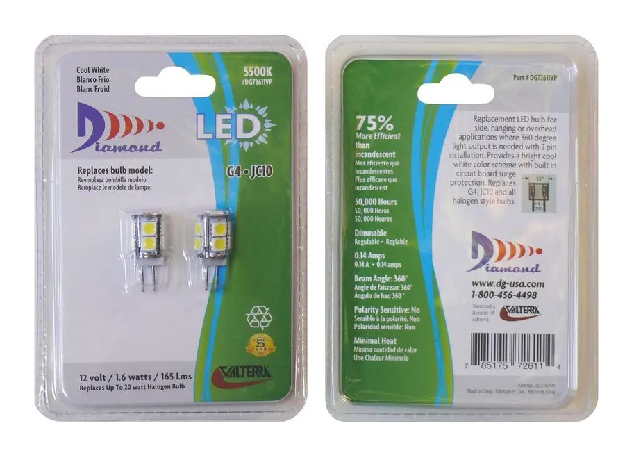 G4/JC10 LED BULB BRIGHT 2/pk