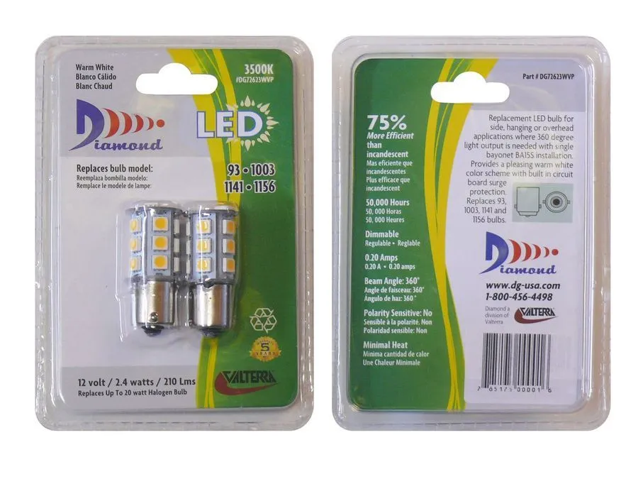 1141 LED BULB SOFT WH 2/pk