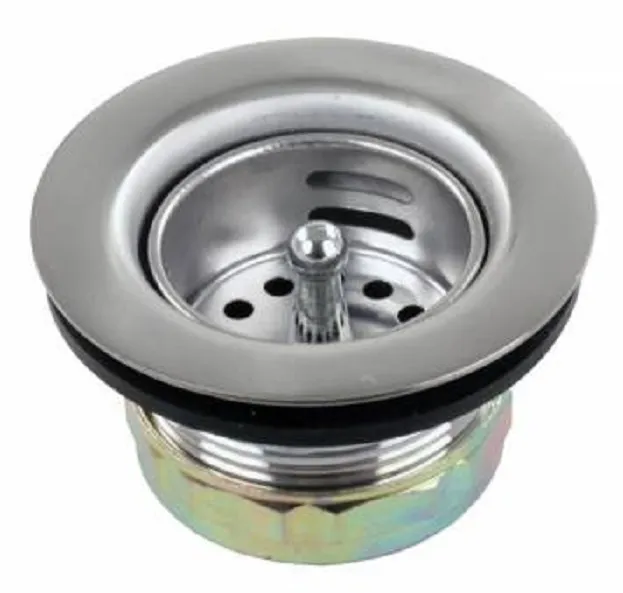 Strainer w/Push-In Basket, Chr