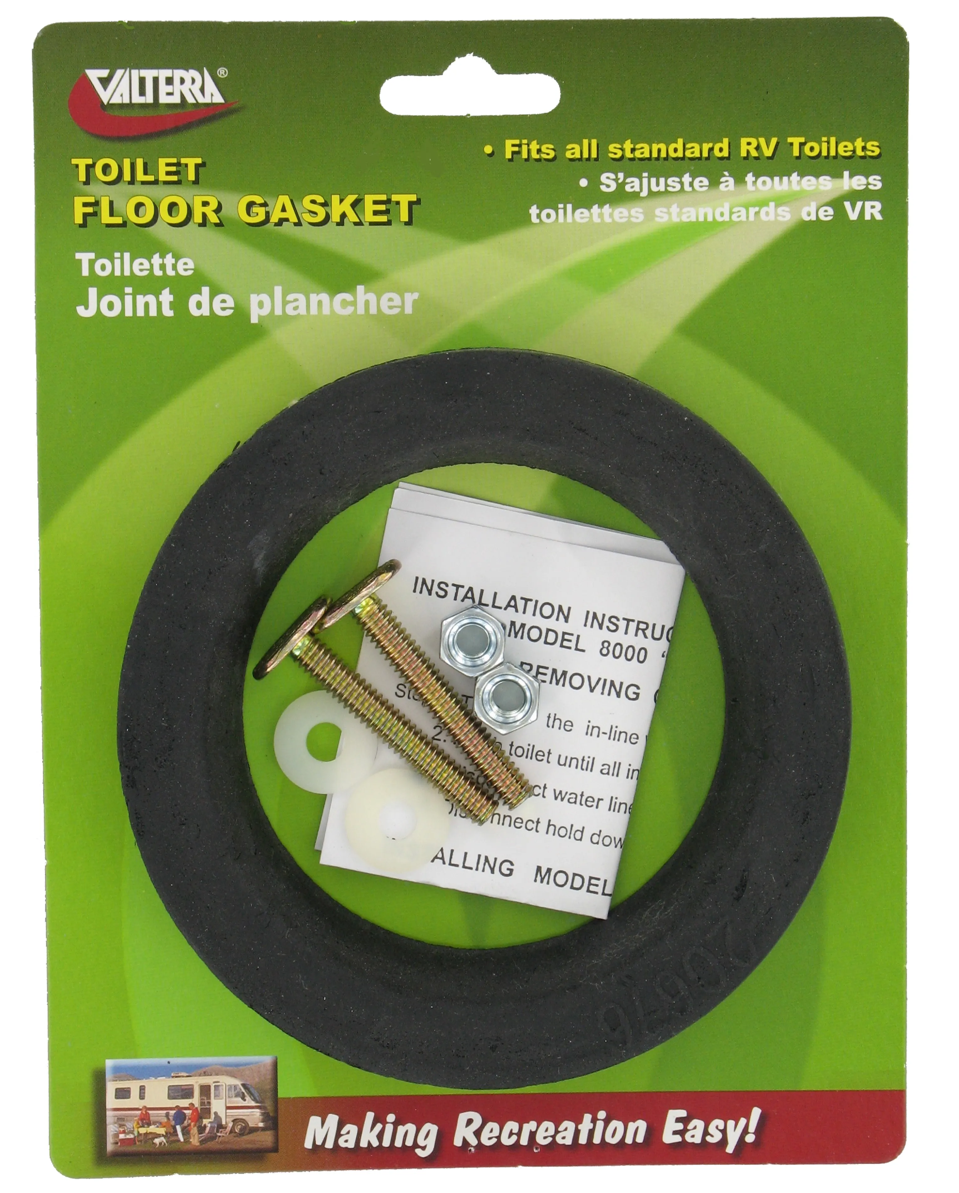 TOILET GASKET W/BOLTS