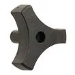 9/16" Tri-Lug Window Knob, Bla